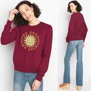 NWT WVN 100% Organic Cotton Loungewear Earthy Crew Neck Valley Sweatshirt M‎